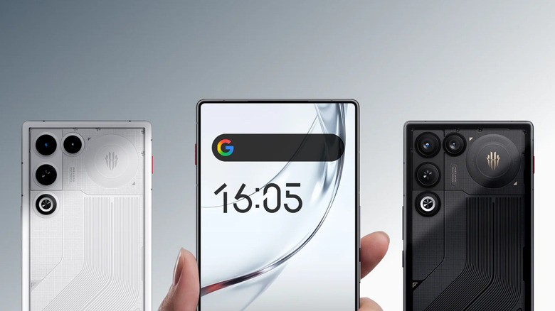 Product images of the RedMagic 11 Air displaying its screen and back panel