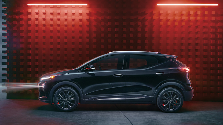 chevy bolt euv parked garage