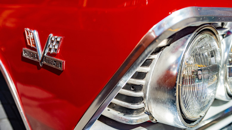 Close-up of a Chevelle SS 396 badge
