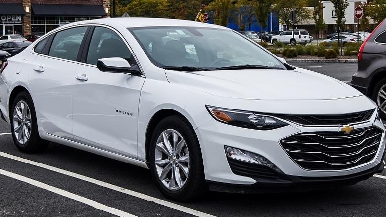 Front-right static shot of a 2019 Chevy Malibu