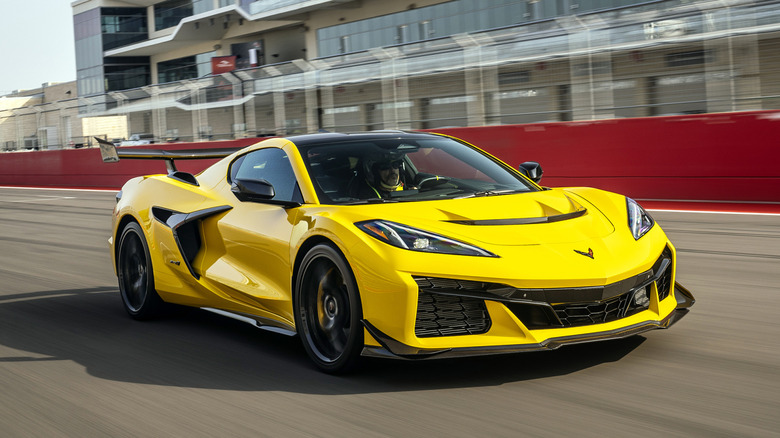 Chevy Corvette ZR1 on racetrack