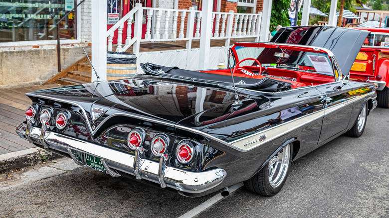 Rear 3/4 view of 1961 Chevrolet Impala SS Convertible