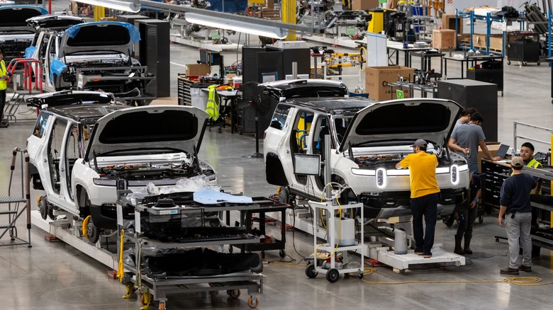 Rivian EV assembly