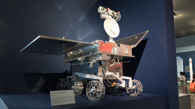 Yutu Rover mockup on display in museum.