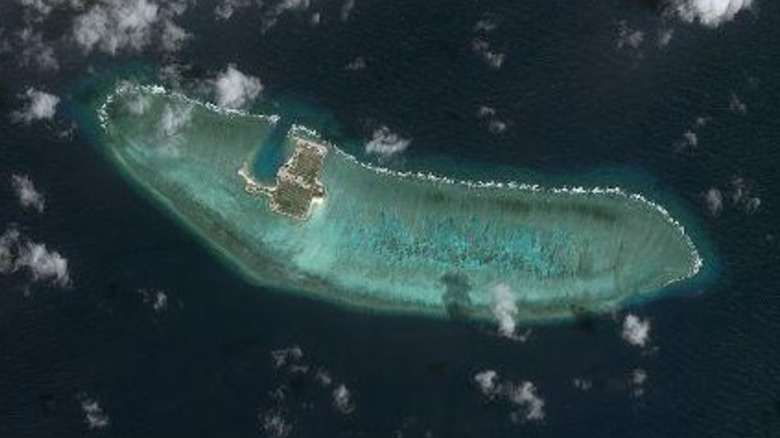 Cuarteron Reef in the Spratly Islands
