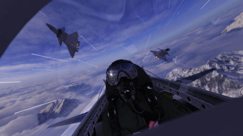 Chinese J-20 cockpit jets