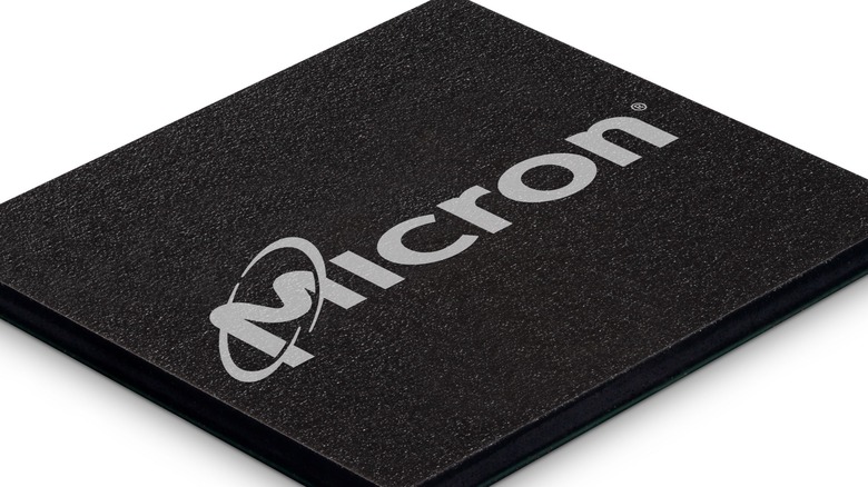 Micron logo flash chip