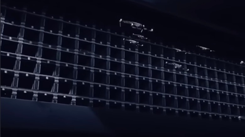 Rendering of the Jiutian SS-UAV releasing kamikaze drones