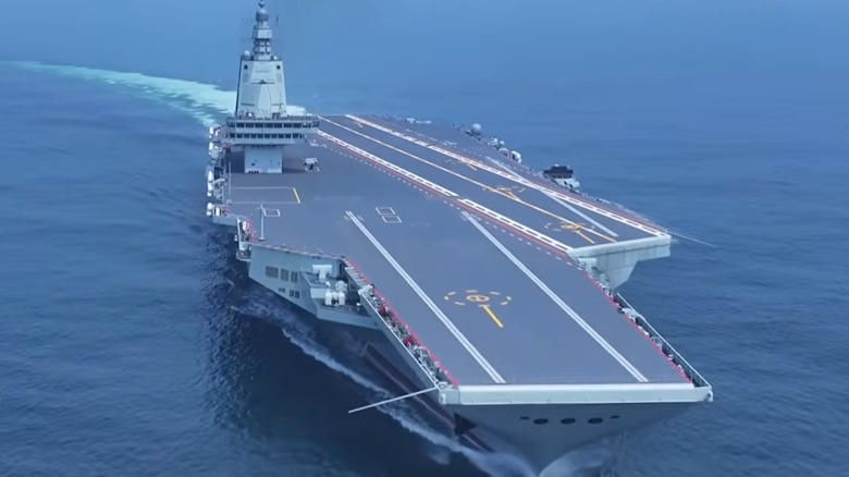The Chinese aircraft carrier Fujian