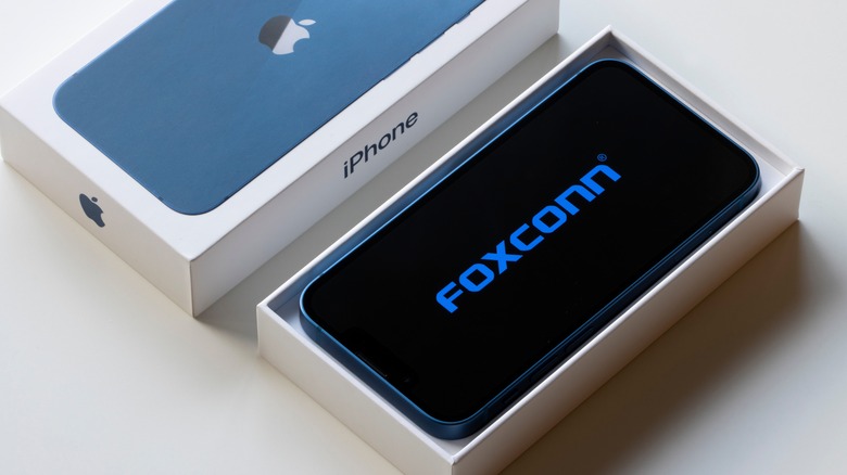 iPhone with Foxconn logo