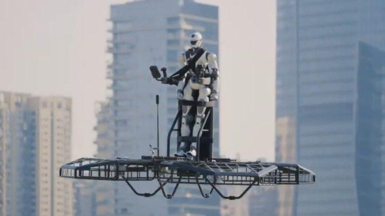 robot on coolfly urban during demonstration