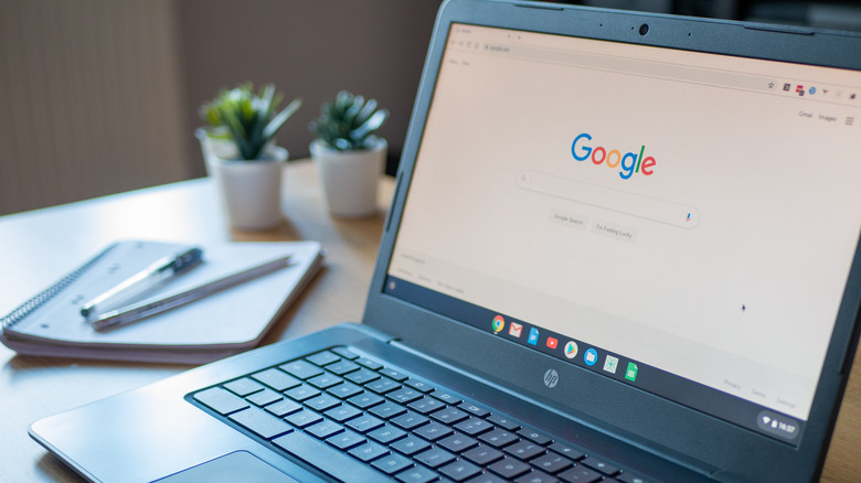 Google search page on a Chromebook