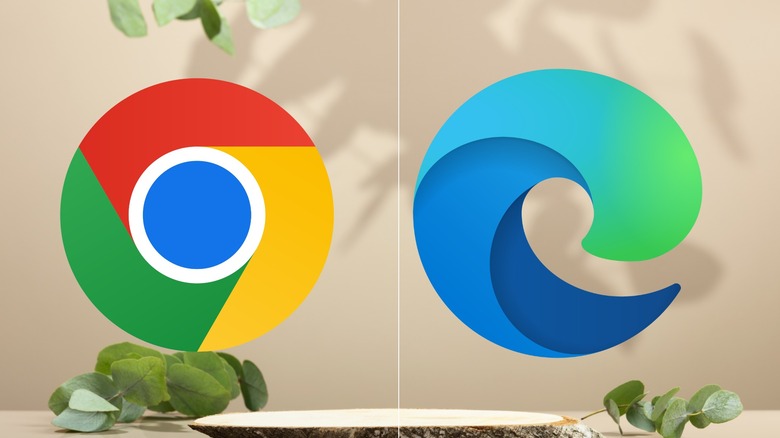 Chrome and Edge logos