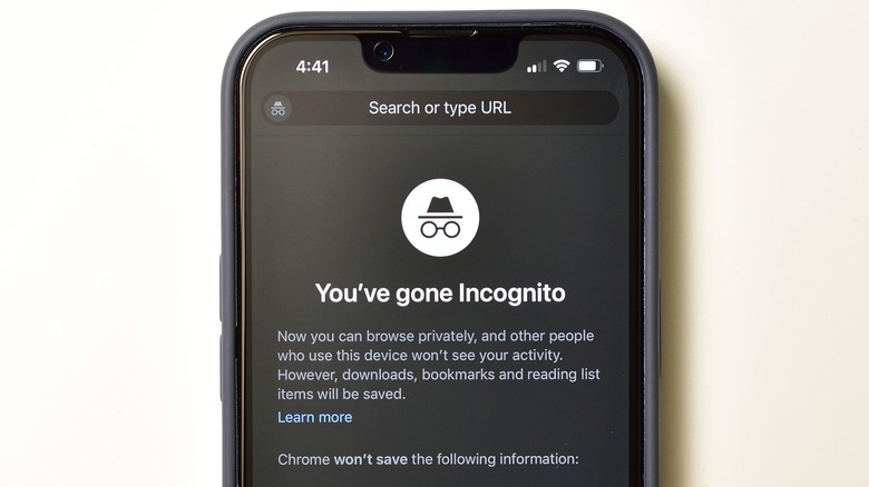 Chrome incognito mode smartphone