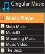 Cingular Music menu