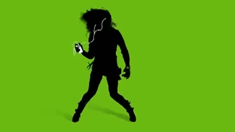 Dancing silhouette in iPod commercial