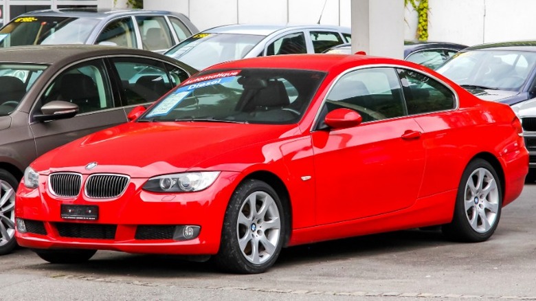 BMW 3 Series E92 on dealer lot