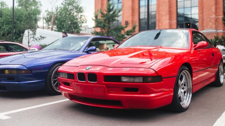 BMW 850i in parking lot