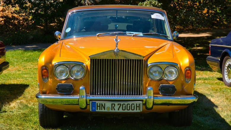 yellow Rolls Royce Silver Shadow