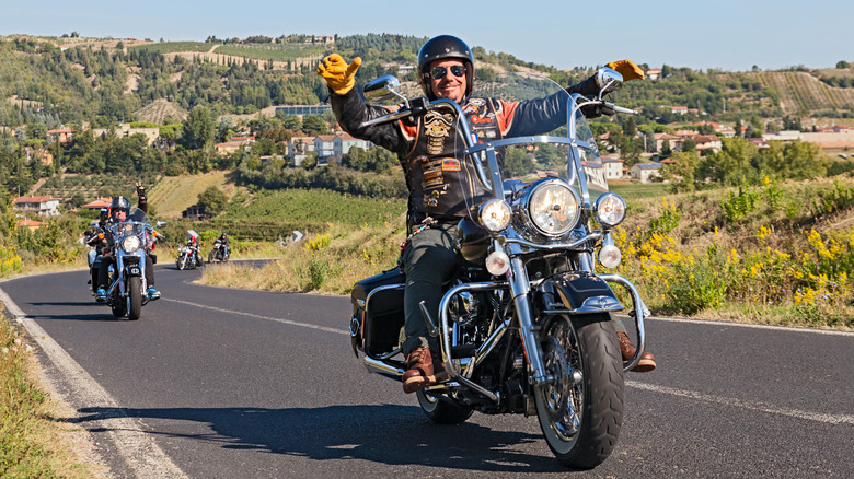 Two classic Harley Davidsons