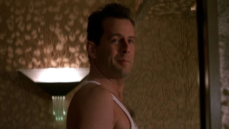 McClane smiling in "Die Hard."