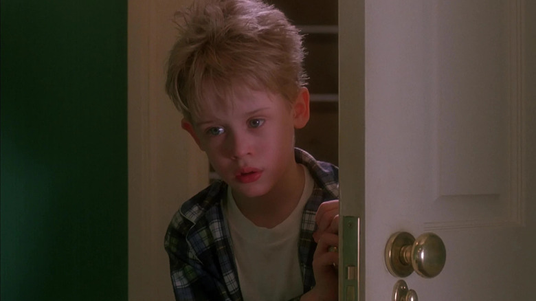 Kevin about to get his surprise in "Home Alone."