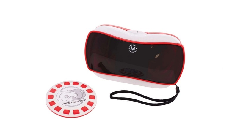 VR goggle set with round picture disc