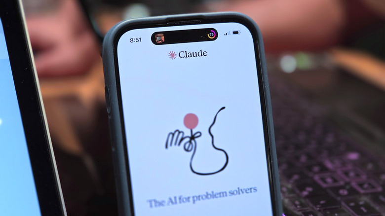 The Claude app open on an iPhone 15