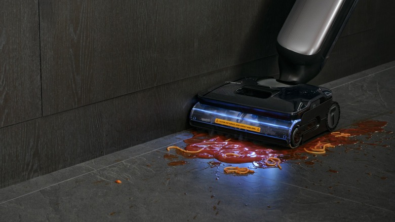 Tineco FLOOR ONE S9 Artist Steam cleaning a mess