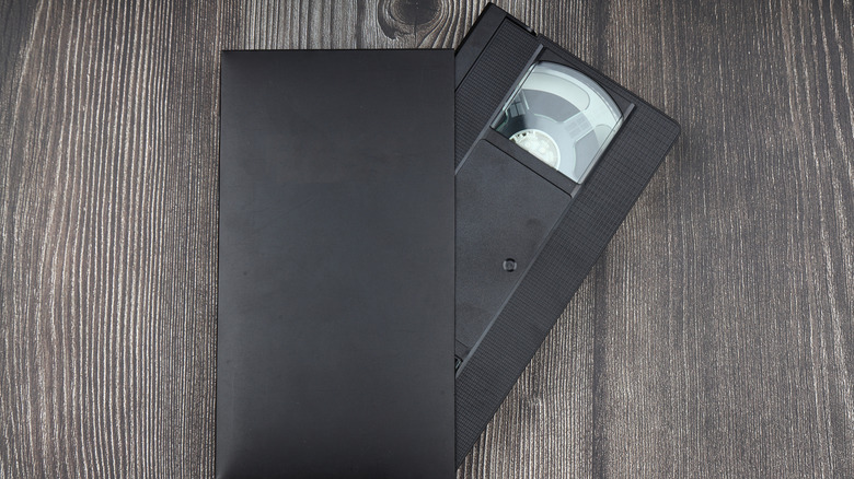 A VHS tape in a case.