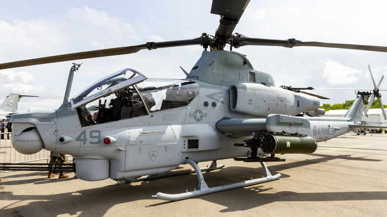 AH-1Z attack helicopter on tarmac