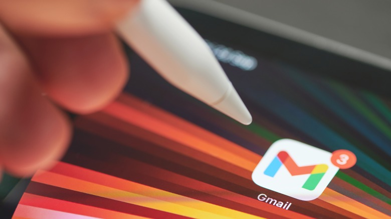 Gmail app on a tablet
