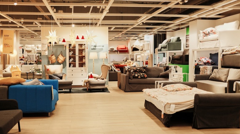 the showroom floor in an Ikea