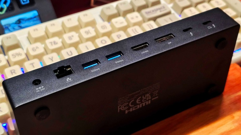 Various ports on a dock