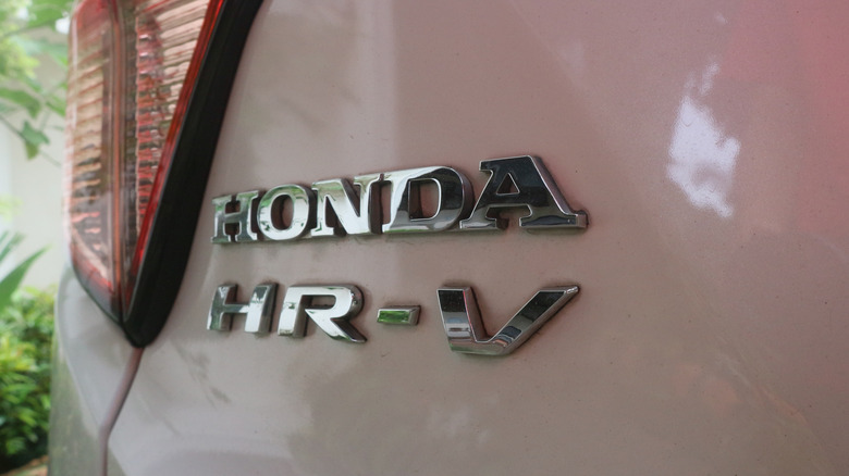 Closeup of HR-V label