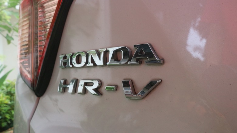 Closeup of HR-V label