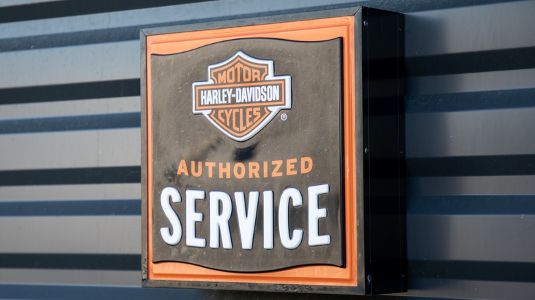 Harley-Davidson sign for authorized location
