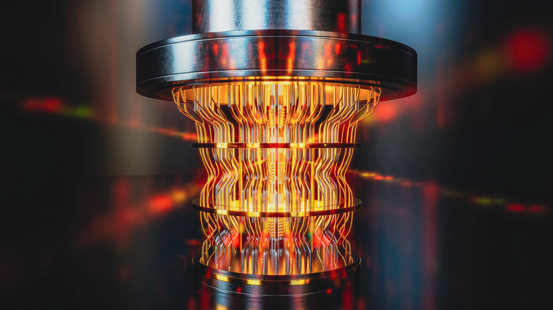 3d render of a quantum computer