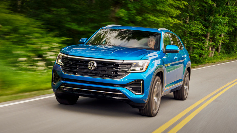 VW Atlas Cross Sport on the road