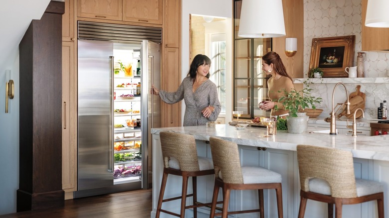 luxury kitchen with sub-zero refrigerator