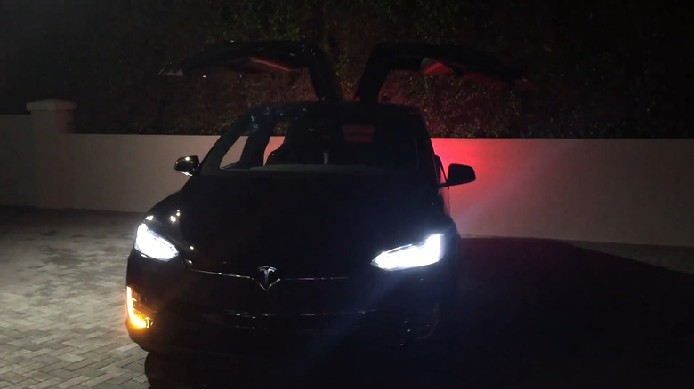 Video of Tesla Model X's light performance