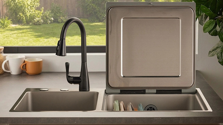 open top loading dishwasher