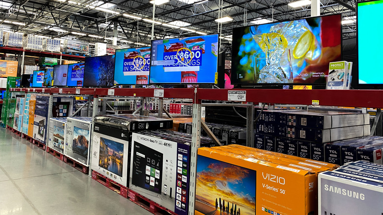TV section at a Sam's Club store