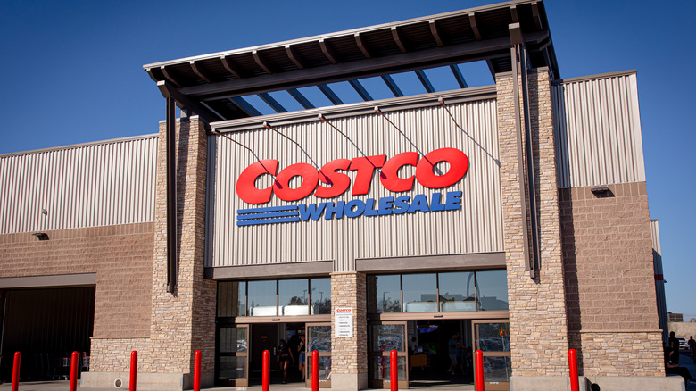 The entrance to a Costco warehouse club