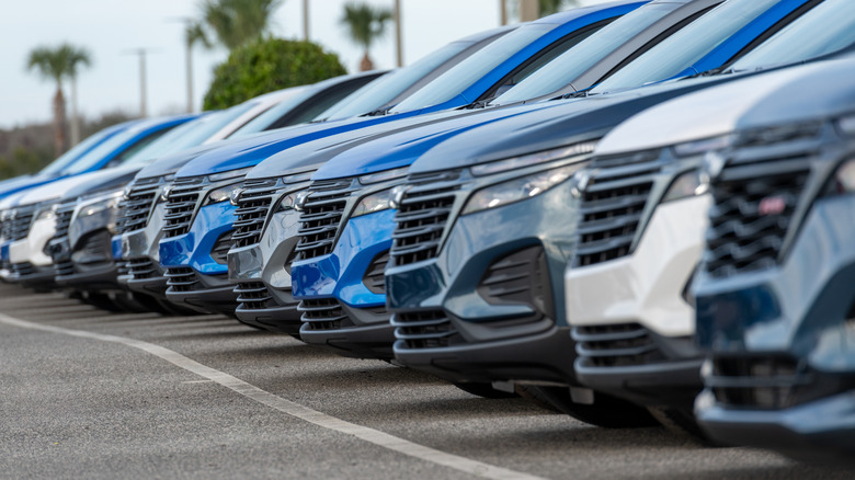 Chevrolet Bolt cars in a parking lot.