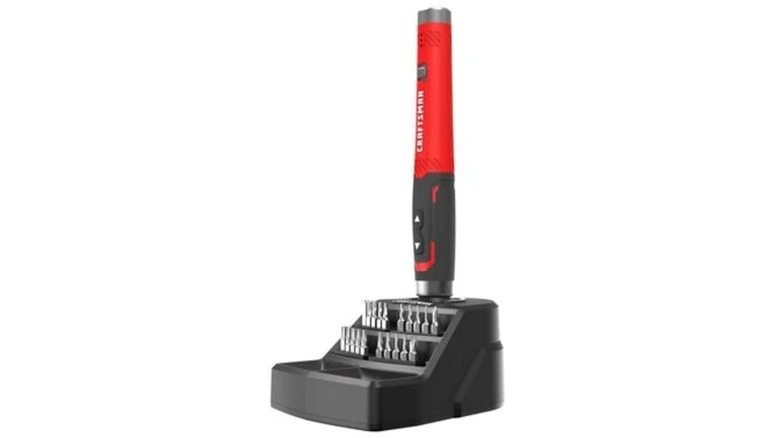 The 4V Craftsman USB screwdriver kit against white background