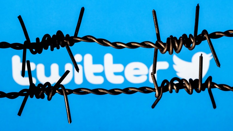 Twitter behind wire