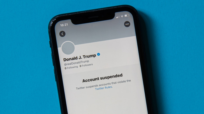 Twitter Trump account suspended
