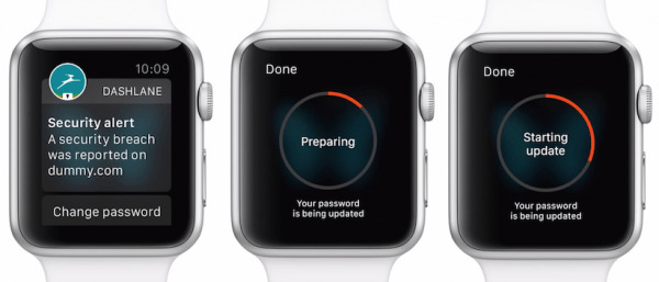 Dashlane comes to Apple Watch with one-touch password changes
