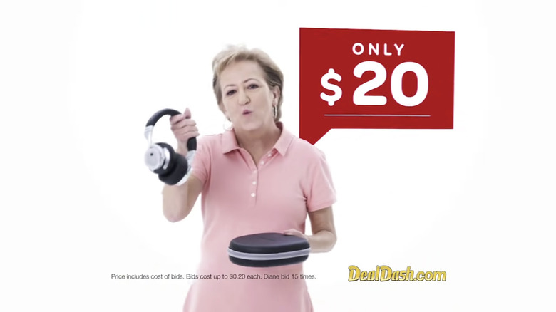 "Diane" shows off the headphones she bought in a DealDash ad